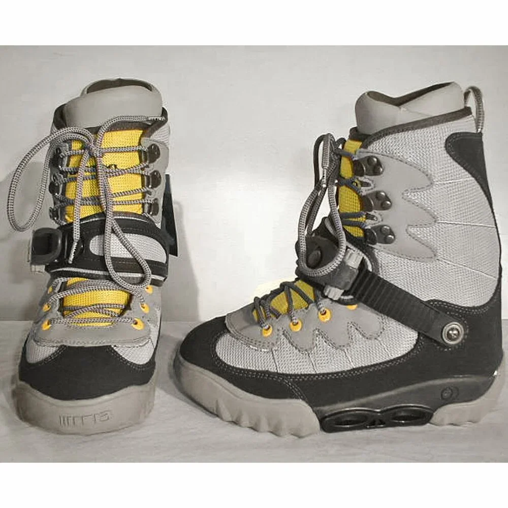 NEW! BURTON MOTO SI STEP IN SNOWBOARD BOOTS! SIZE 7 MENS SILVERY GRAY & BLACK